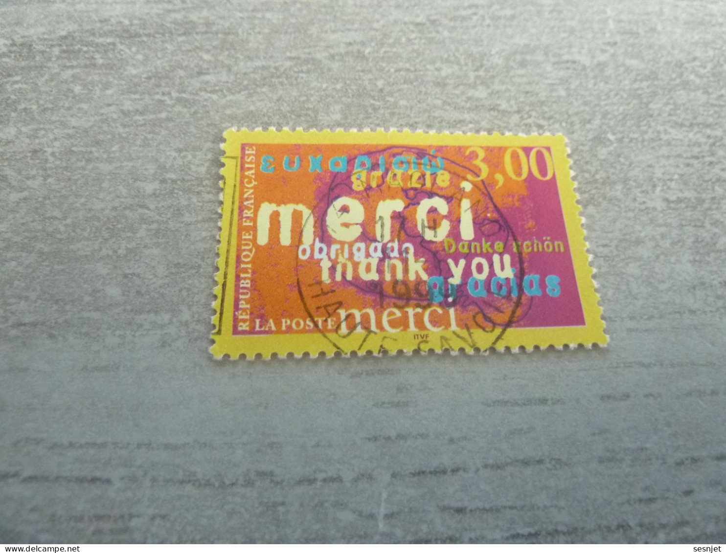 Timbres Pour Remerciements - Merci - 3f. - Yt 3230 - Multicolore - Oblitéré - Année 1999 - - Used Stamps