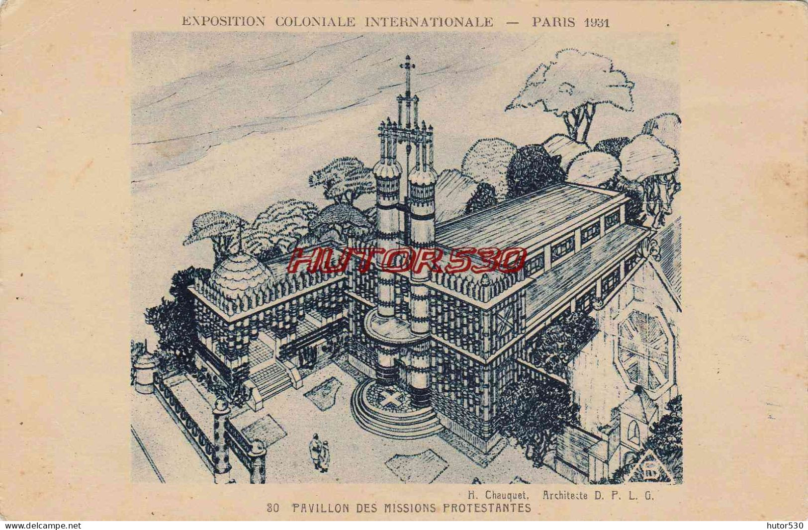 CPA PARIS - EXPOSITION COLONIALE 1931 - PAVILLON DES MISSIONS PROTESTANTES - Ausstellungen