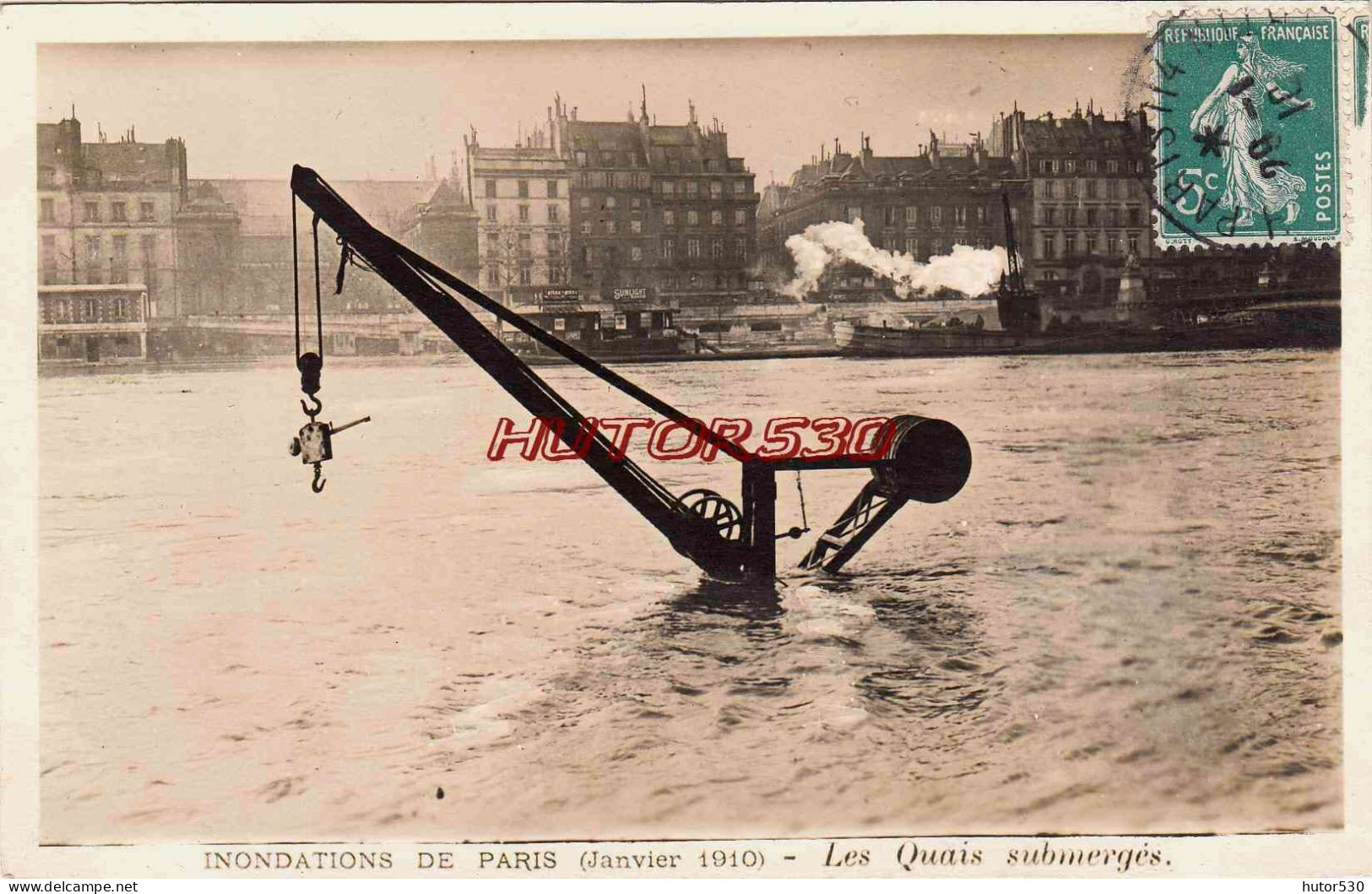 CPA PARIS - INONDATIONS DE 1910 - LES QUAIS SUBMERGES - Überschwemmung 1910