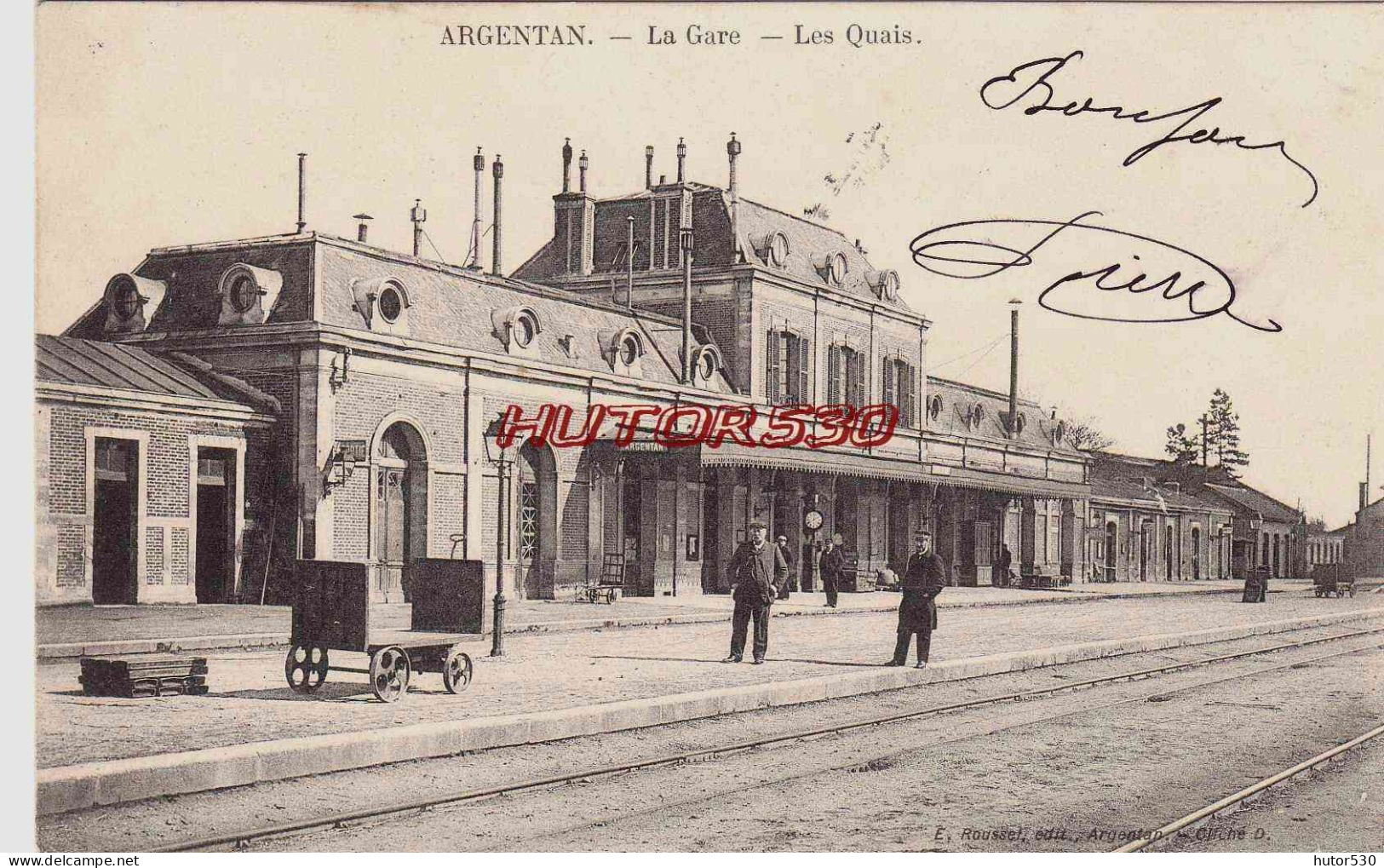 CPA ARGENTAN - LA GARE - LES QUAIS - Argentan