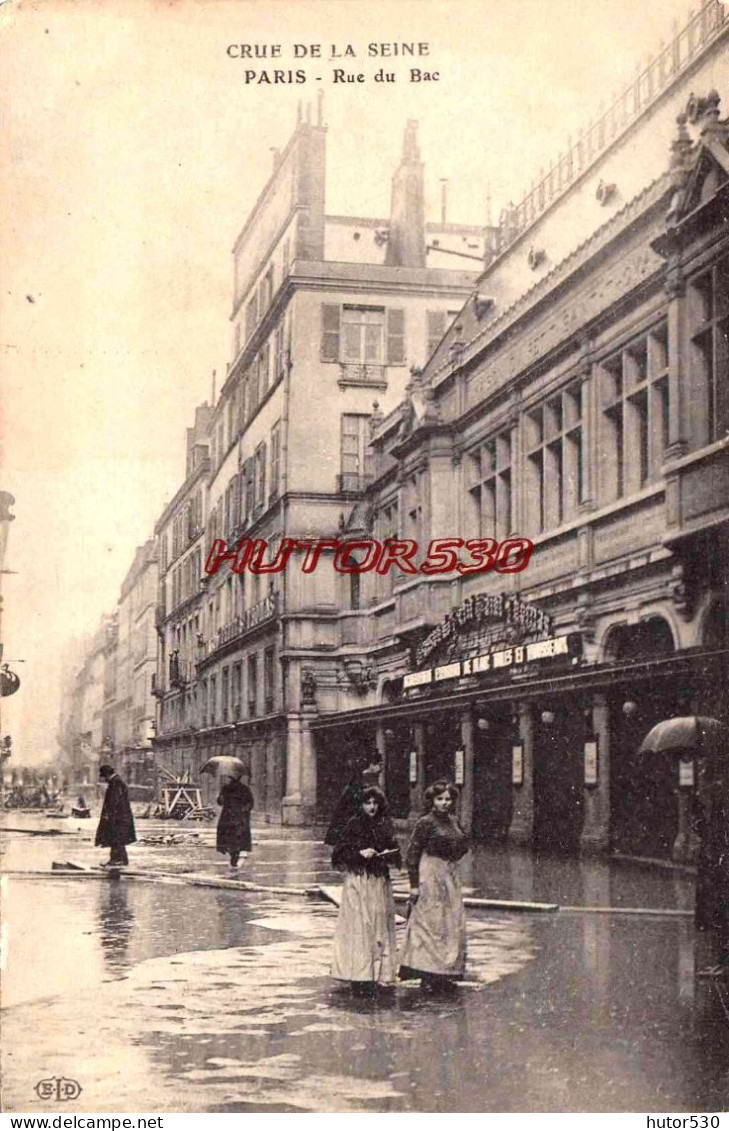 CPA PARIS - INONDATIONS 1910 - RUE DU BAC - Inondations De 1910