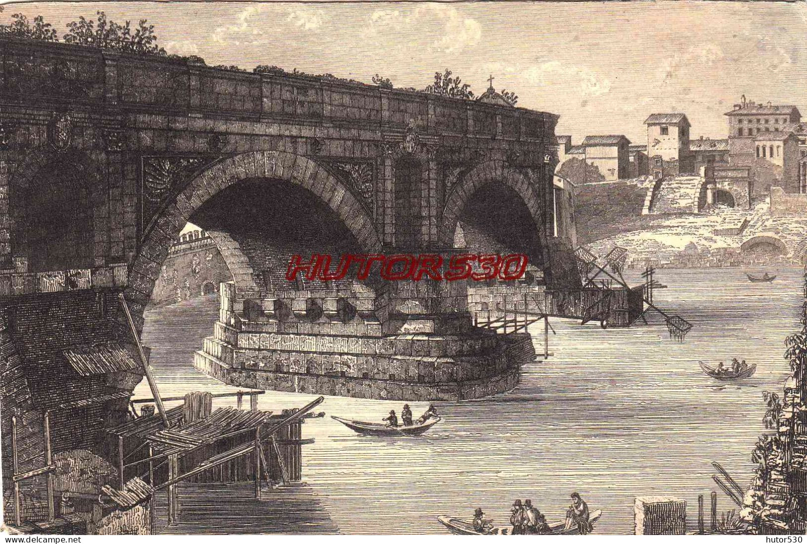 CPA ROMA - PONT ROTTO - GRAVURE FRANCOIS PIRANESI - Other & Unclassified