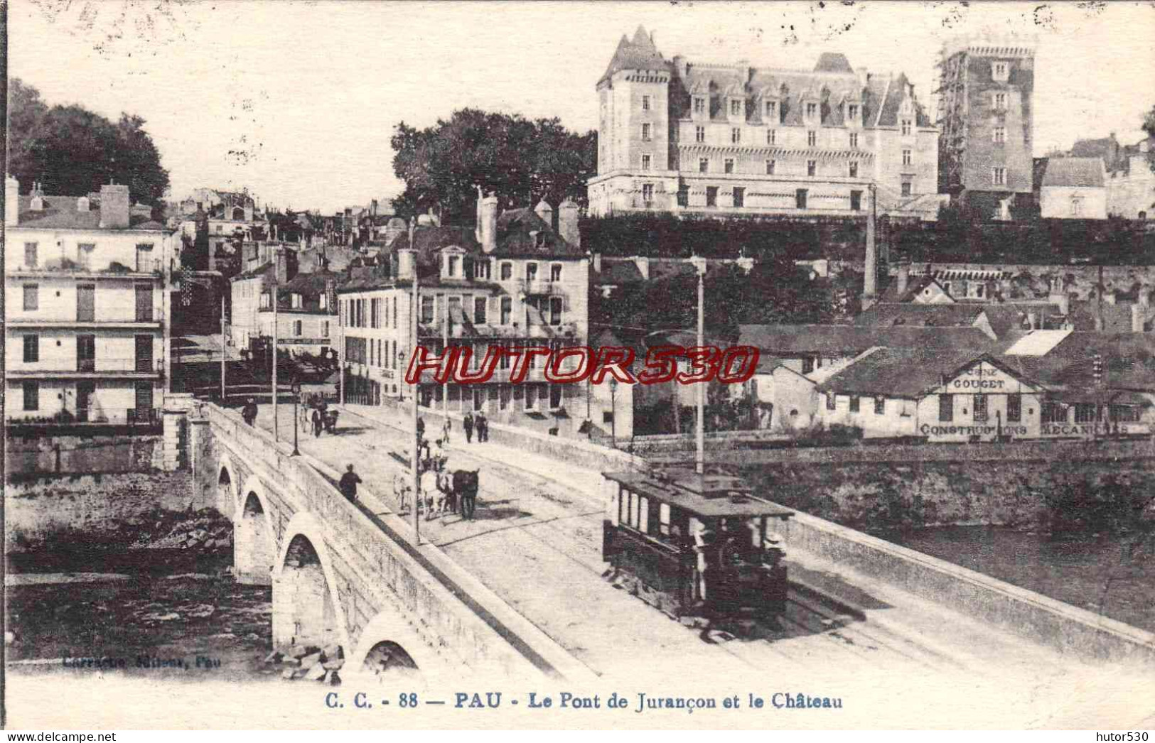 CPA PAU - LE PONT DE JURANCON - TRAMWAY - Pau