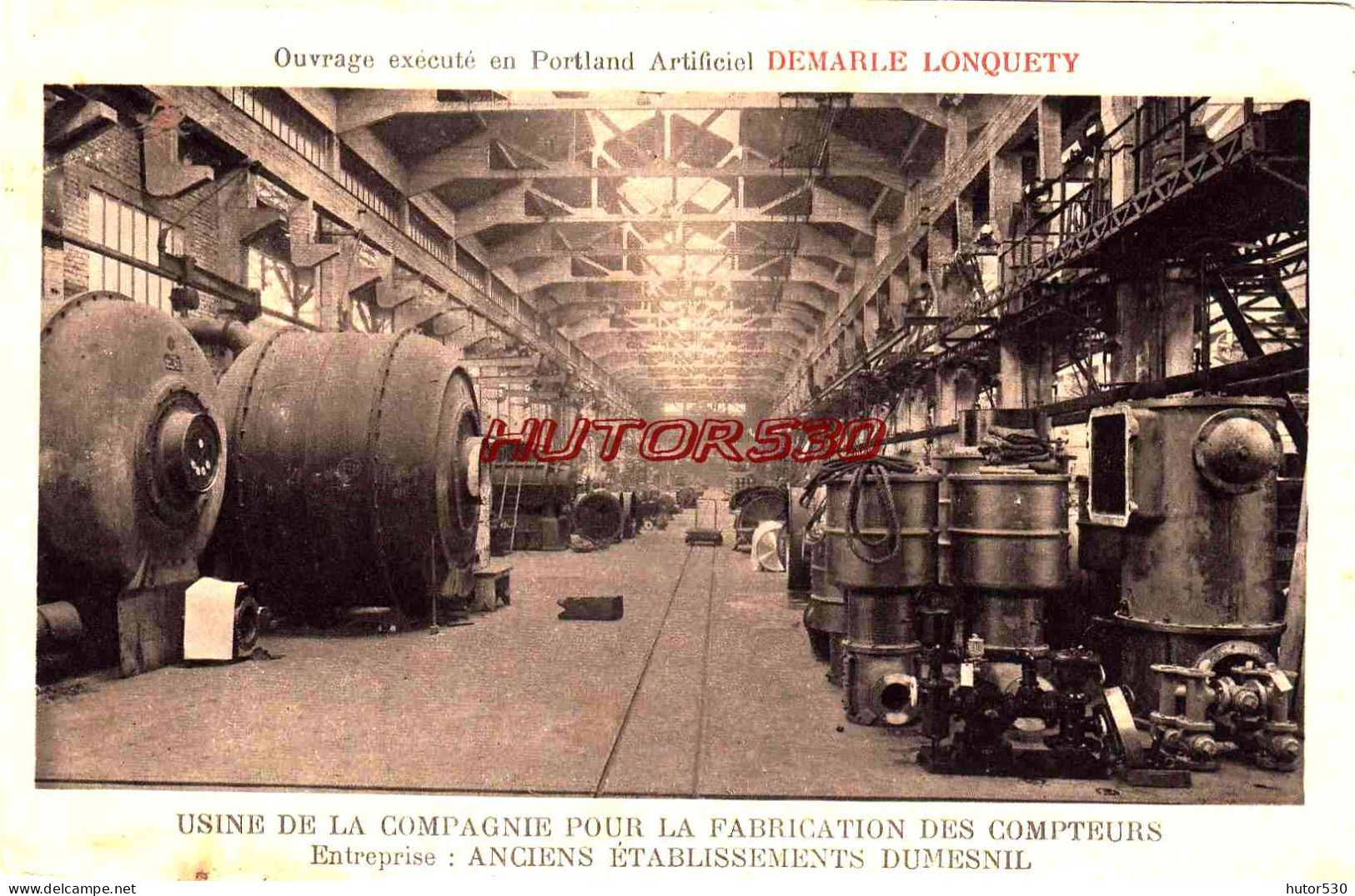 CPA DEMARLE LONQUETY - ANCIENS ETABLISSEMENTS DUMESNIL - USINE FABRICATION DES COMPTEURS - Advertising