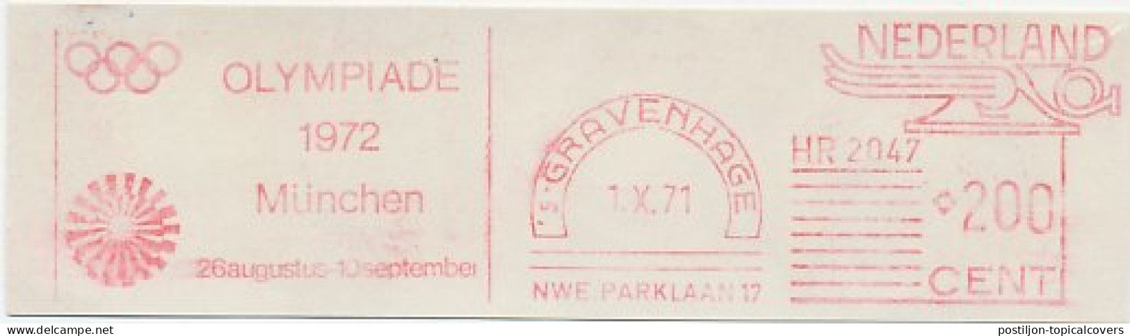 Meter Cut Netherlands 1971 Olympic Games Munchen 1972 - Andere & Zonder Classificatie