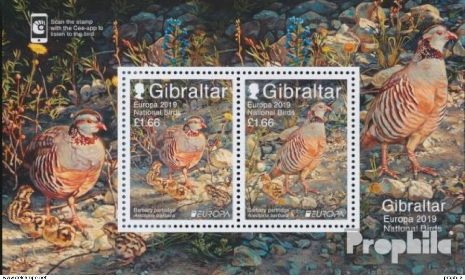 Gibraltar Block138 (kompl.Ausg.) Postfrisch 2019 Vögel - Gibraltar