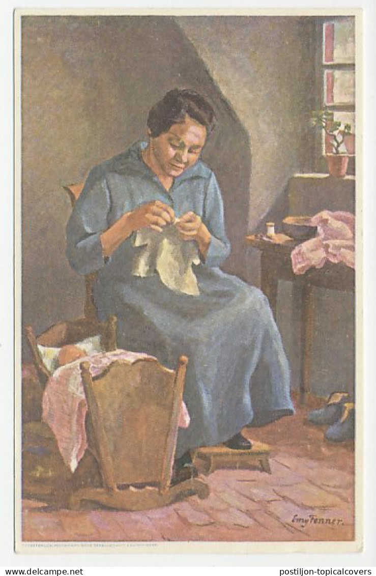 Postal Stationery Switzerland 1926 Knitting Wool - Mother - Baby - Textiles