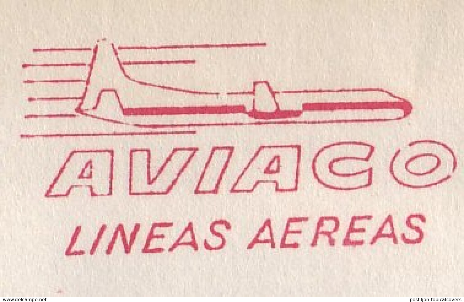 Meter Cover Spain 1978 Aviaco Air Lines - Aviones