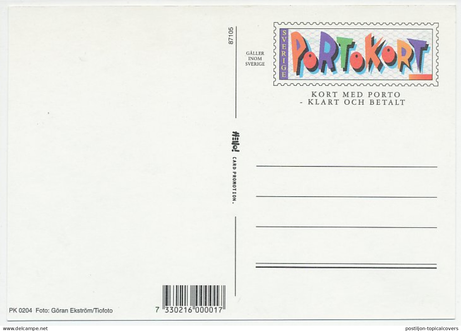 Postal Stationery Sweden Cat - Kitten - Autres & Non Classés
