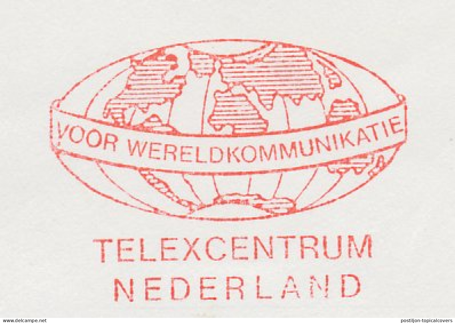 Meter Cut Netherlands 1988 Telex Center - Globe - Télécom