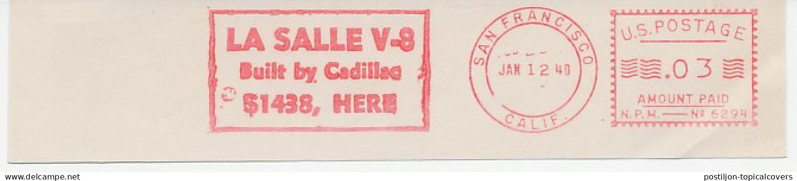 Meter Cut USA 1940 Car - Cadillac - La Salle - Automobili