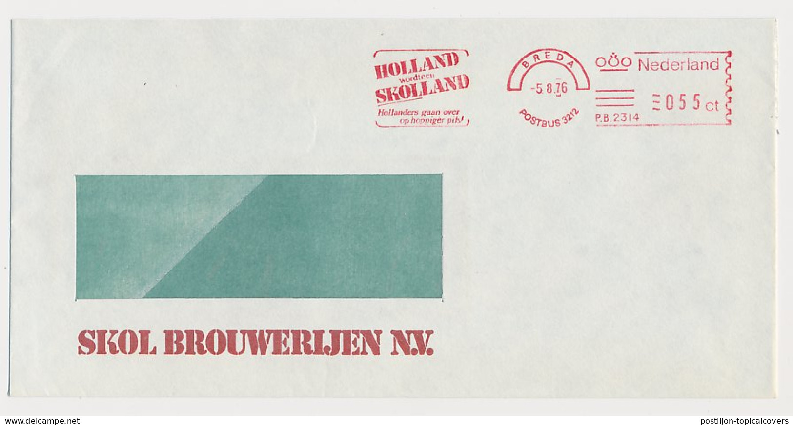 Meter Cover Netherlands 1976 Beer - Skol Brewery - Pils - Wines & Alcohols