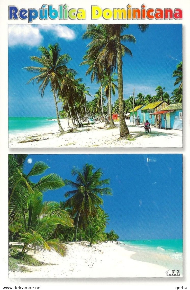 *CPM - REPUBLIQUE DOMINICAINE - PUNTA-CANA - 2 Vues De La Plage Et Des Cocotiers . - Dominikanische Rep.