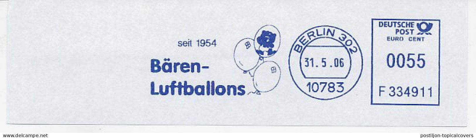Meter Cut Germany 2006 Bear - Balloon - Sonstige & Ohne Zuordnung