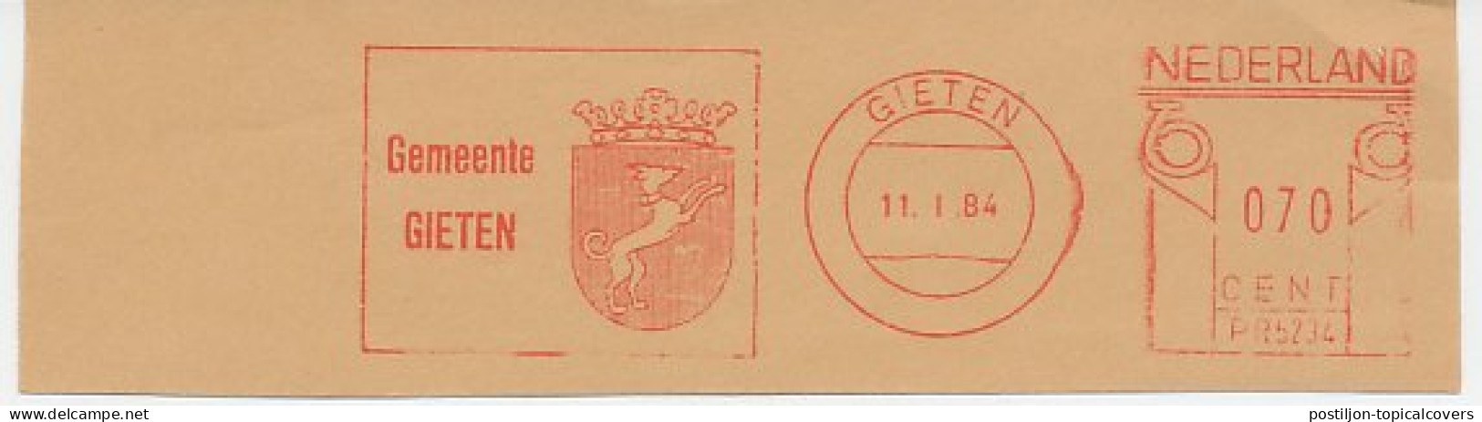 Meter Cut Netherlands 1984 Heraldry - Dog - Greyhound - Sonstige & Ohne Zuordnung