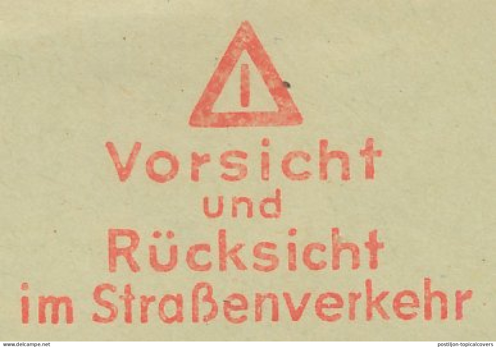 Meter Cut Germany 1954 Traffic Safety - Traffic Sign - Autres & Non Classés