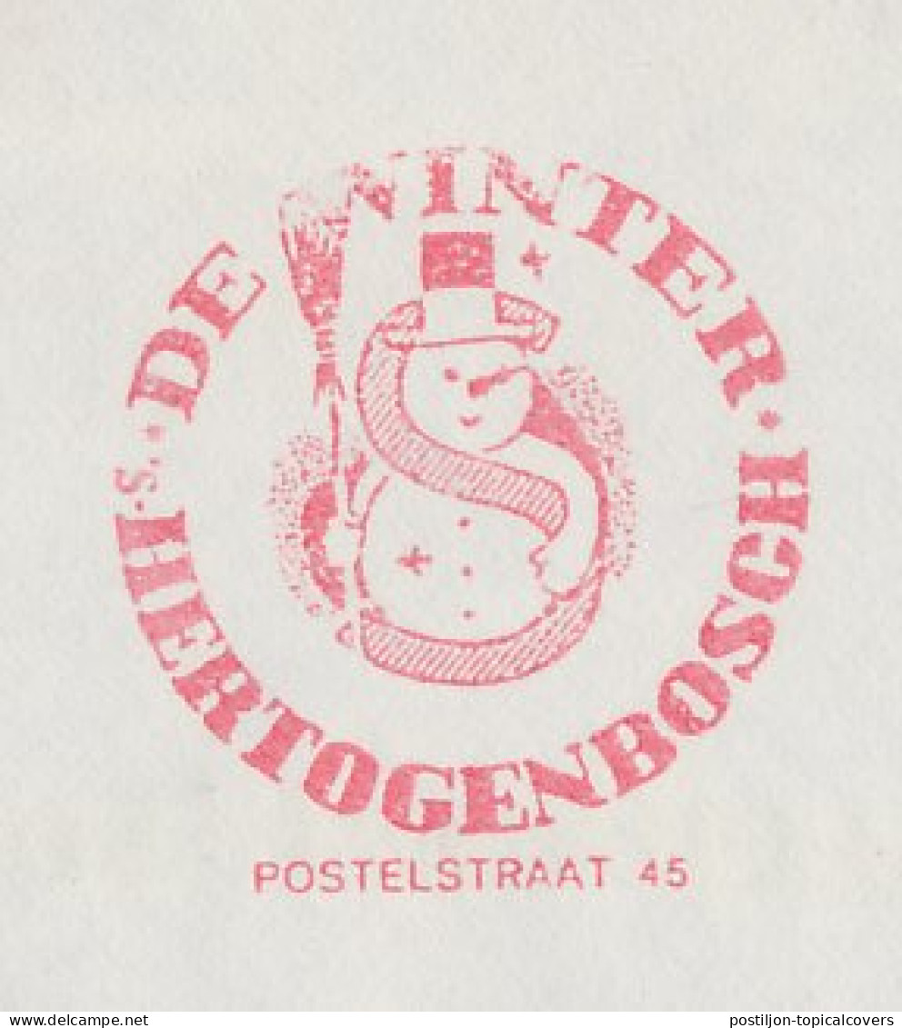 Meter Cover Netherlands 1964 Snowman - S Hertogenbosch - Climate & Meteorology