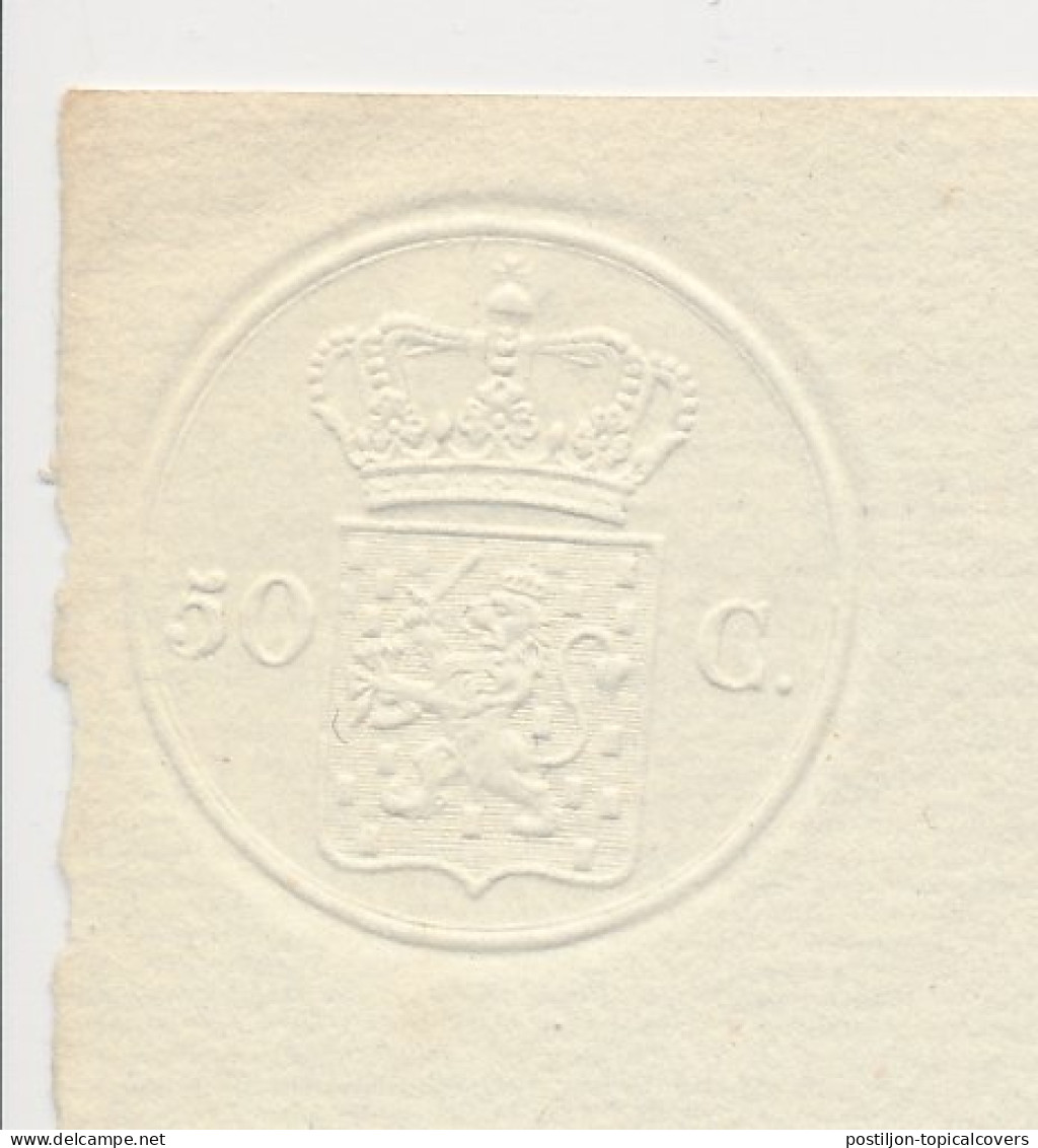 Fiscaal / Revenue - Droogstempel 50 C. - Meppel 1851 - Revenue Stamps
