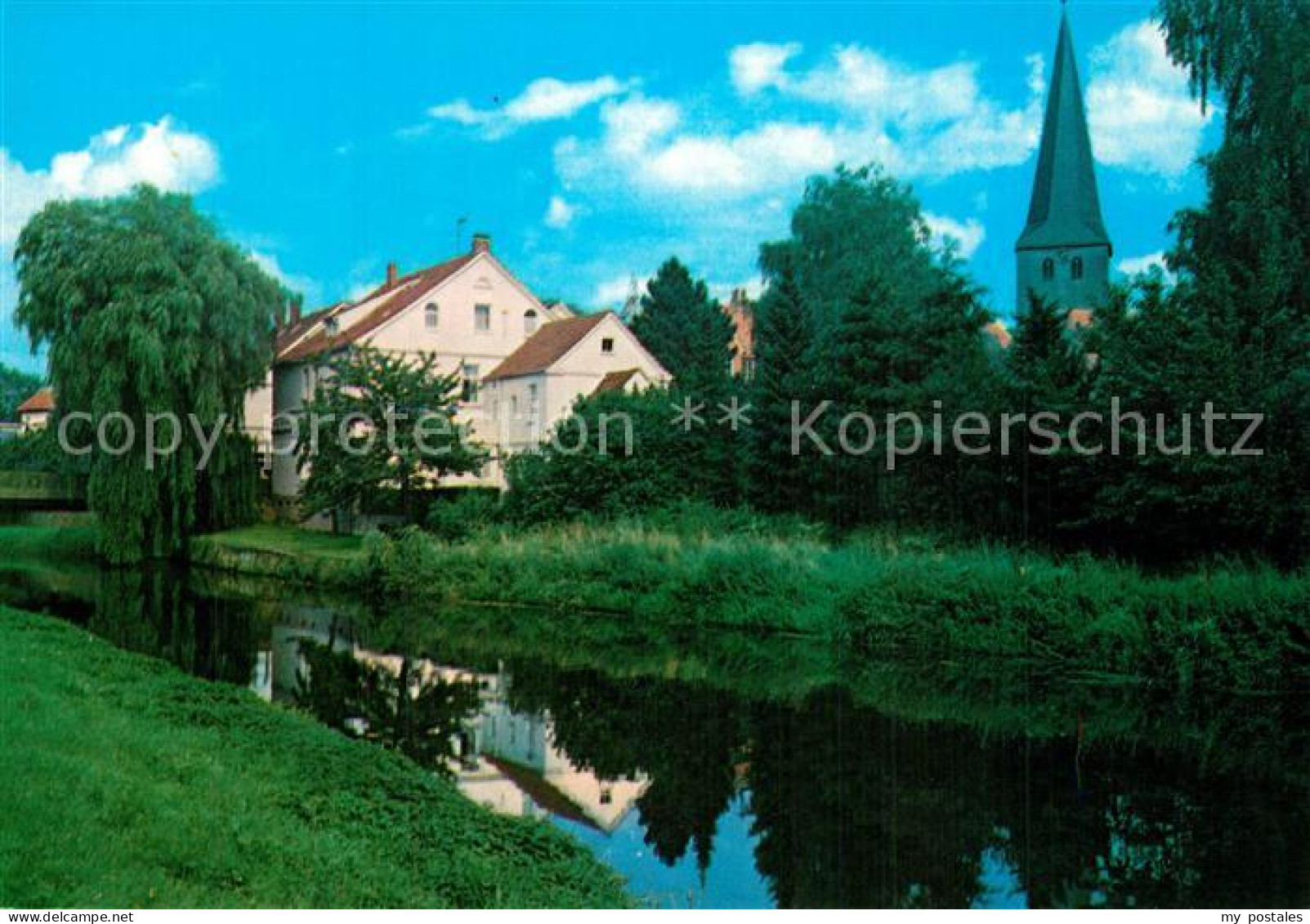 73607829 Buende Westfalen Partie An Der Else Mit Laurentiuskirche Buende Westfal - Bünde