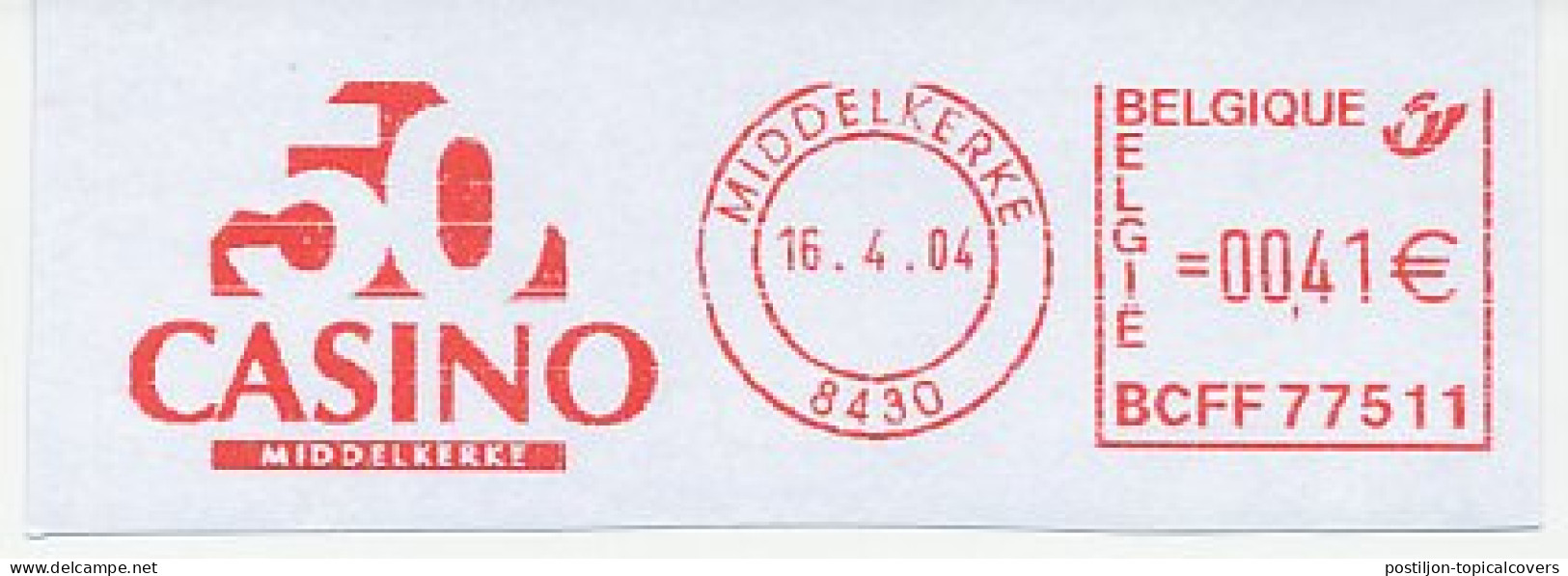 Meter Cut Belgium 2004 Casino - Middelkerke - Non Classificati