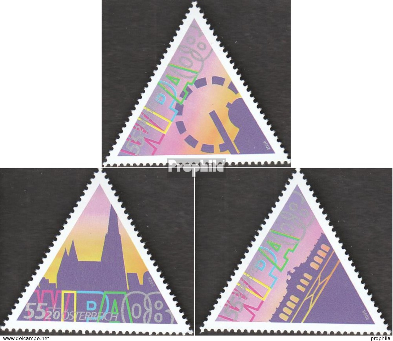 Österreich 2764-2766 (kompl.Ausg.), Jahreszahl 2008 Postfrisch 2008 Briefmarkenausstellung - Unused Stamps