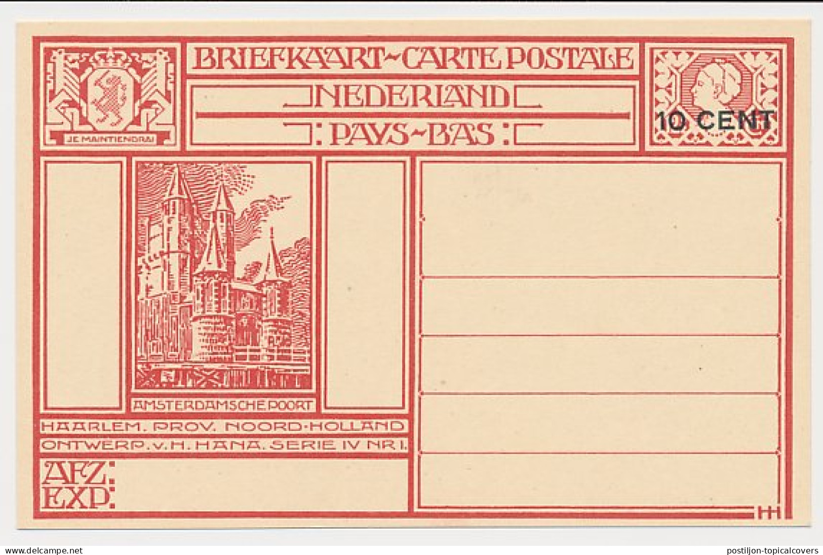 Briefkaart G. 214 G - Haarlem - Entiers Postaux