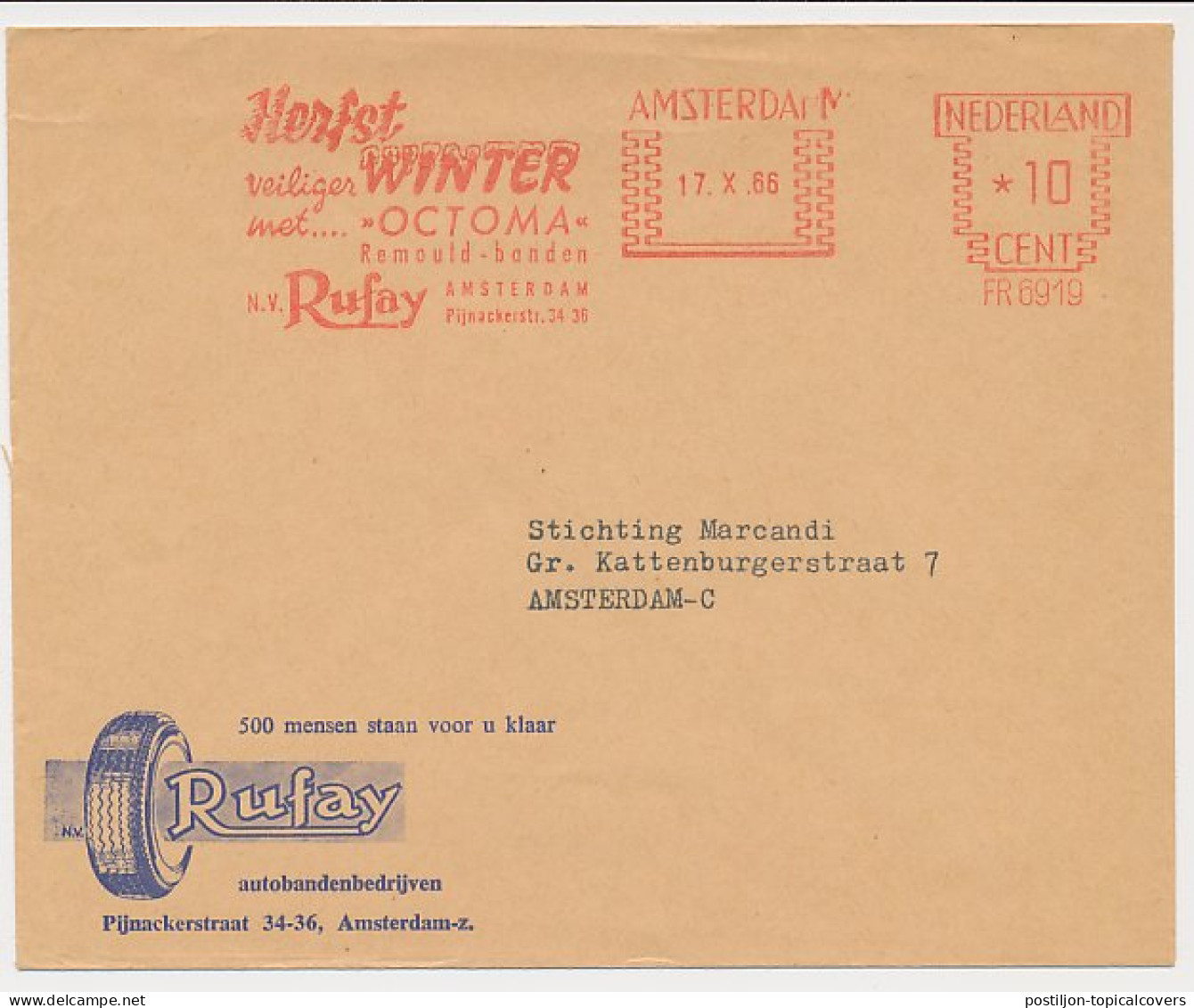 Meter Cover Netherlands 1966 Remould Tires - Autumn - Winter - Ohne Zuordnung
