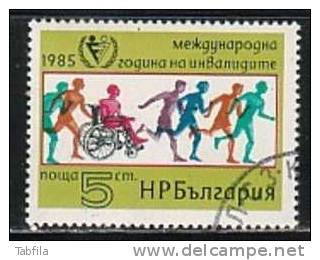 BULGARIA - 1985 - Decennie Pour Les Invalides Et Handicapes - 1v Obl. - Usados