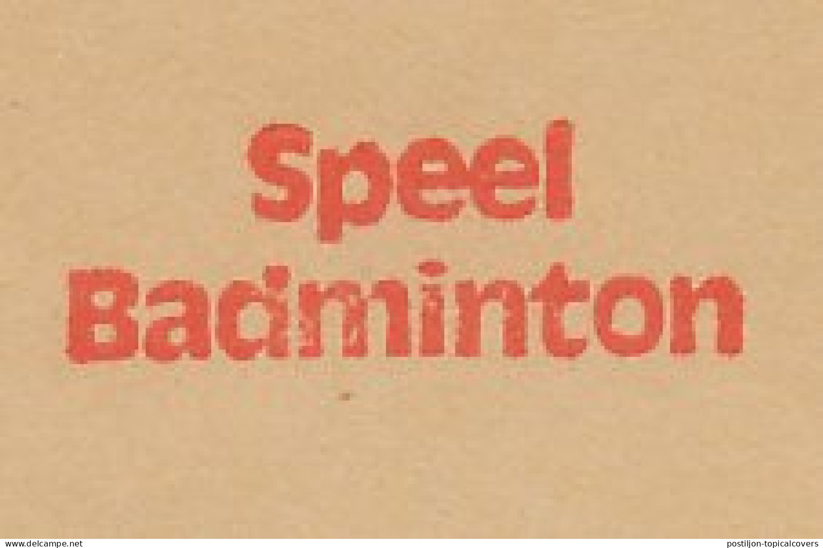 Meter Cut Netherlands 1978 Play Badminton - Andere & Zonder Classificatie