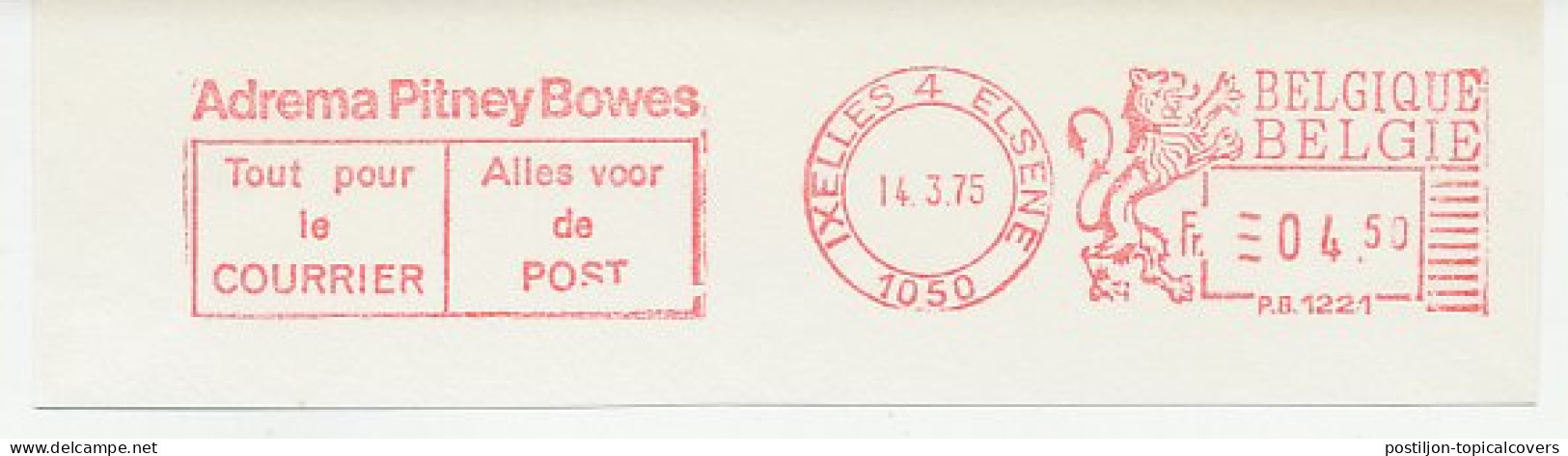 Meter Cut Belgium 1975 Pitney Bowes - Timbres De Distributeurs [ATM]