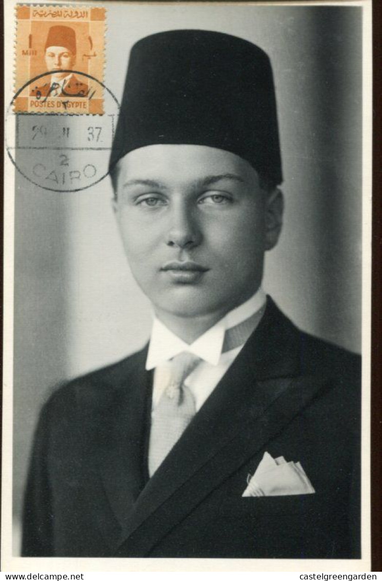 X0341 Egypt, Maximum 1937 The King Faruk Of Egypt, Postmark Of Cairo - Lettres & Documents