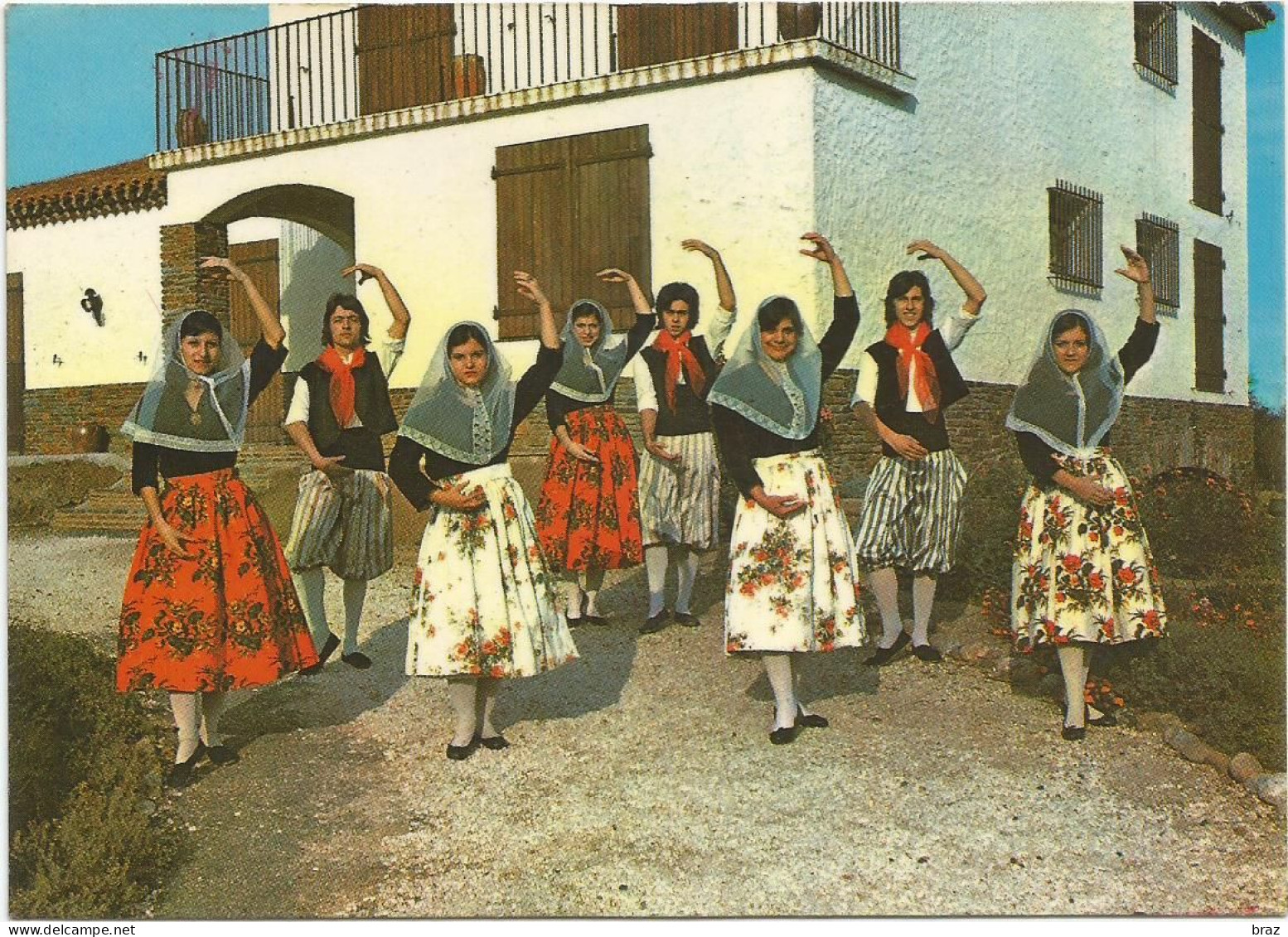 CPM Folklore Catalan St Estève - People