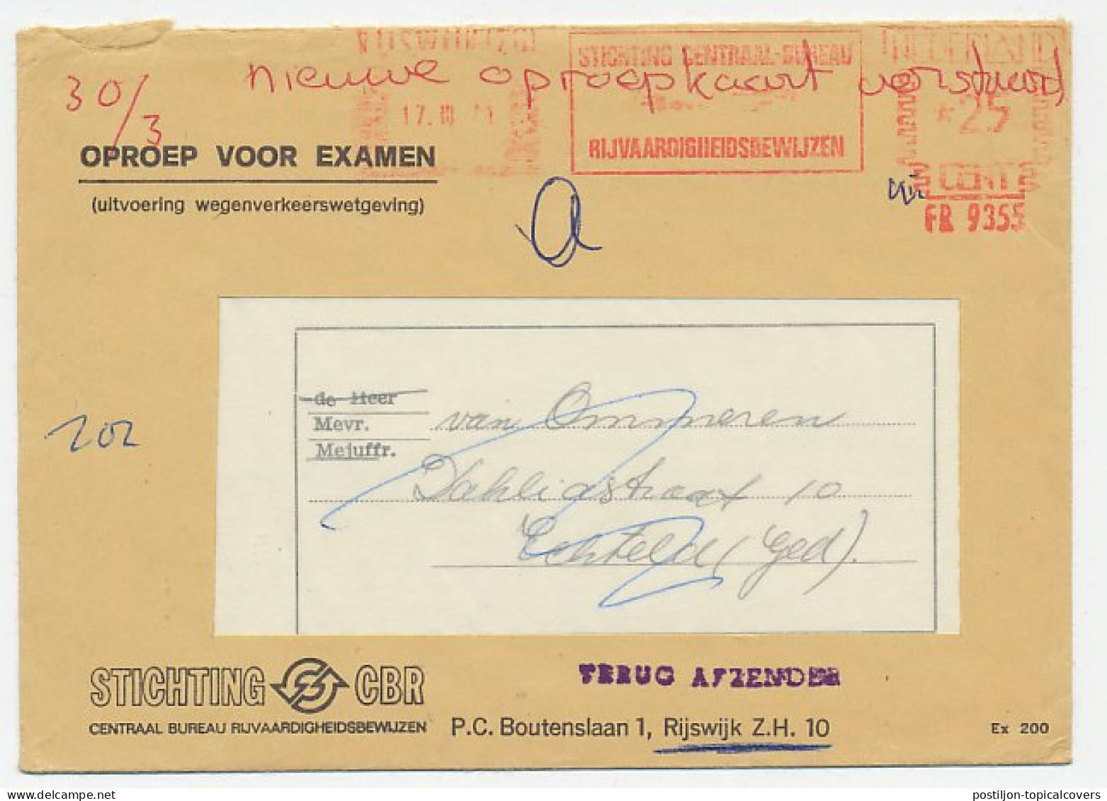 Rijswijk - Echteld - Ochten - 1971 - Reeds Lang Vertrokken - Non Classificati