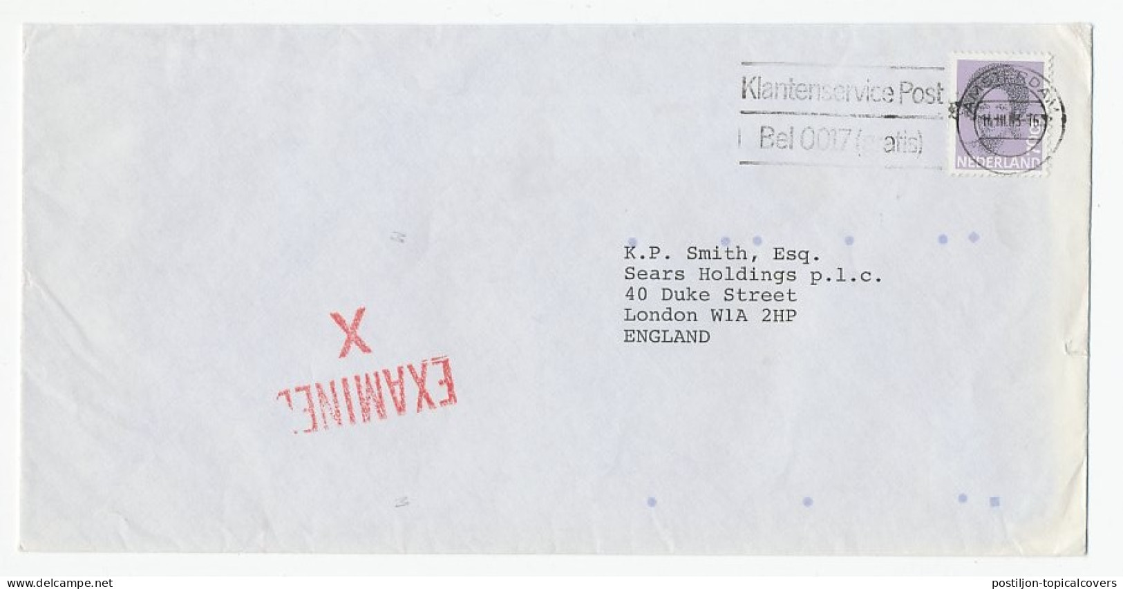Em. Beatrix Amsterdam - London 1983 - EXAMINED X - Other & Unclassified