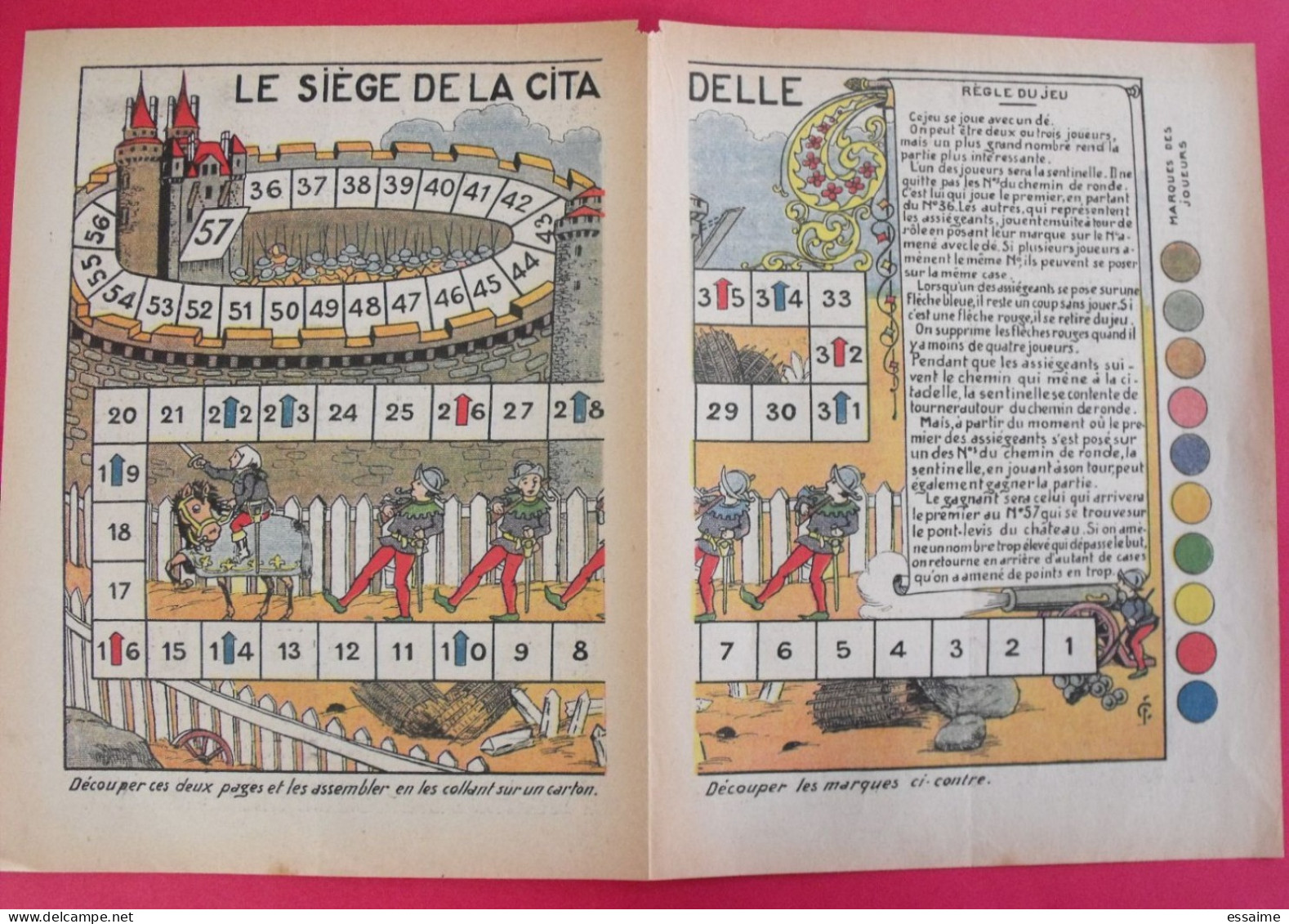 Découpage Jeu à Construire. Le Siège De La Citadelle (genre Jeu De L'oie)1937 - Collections