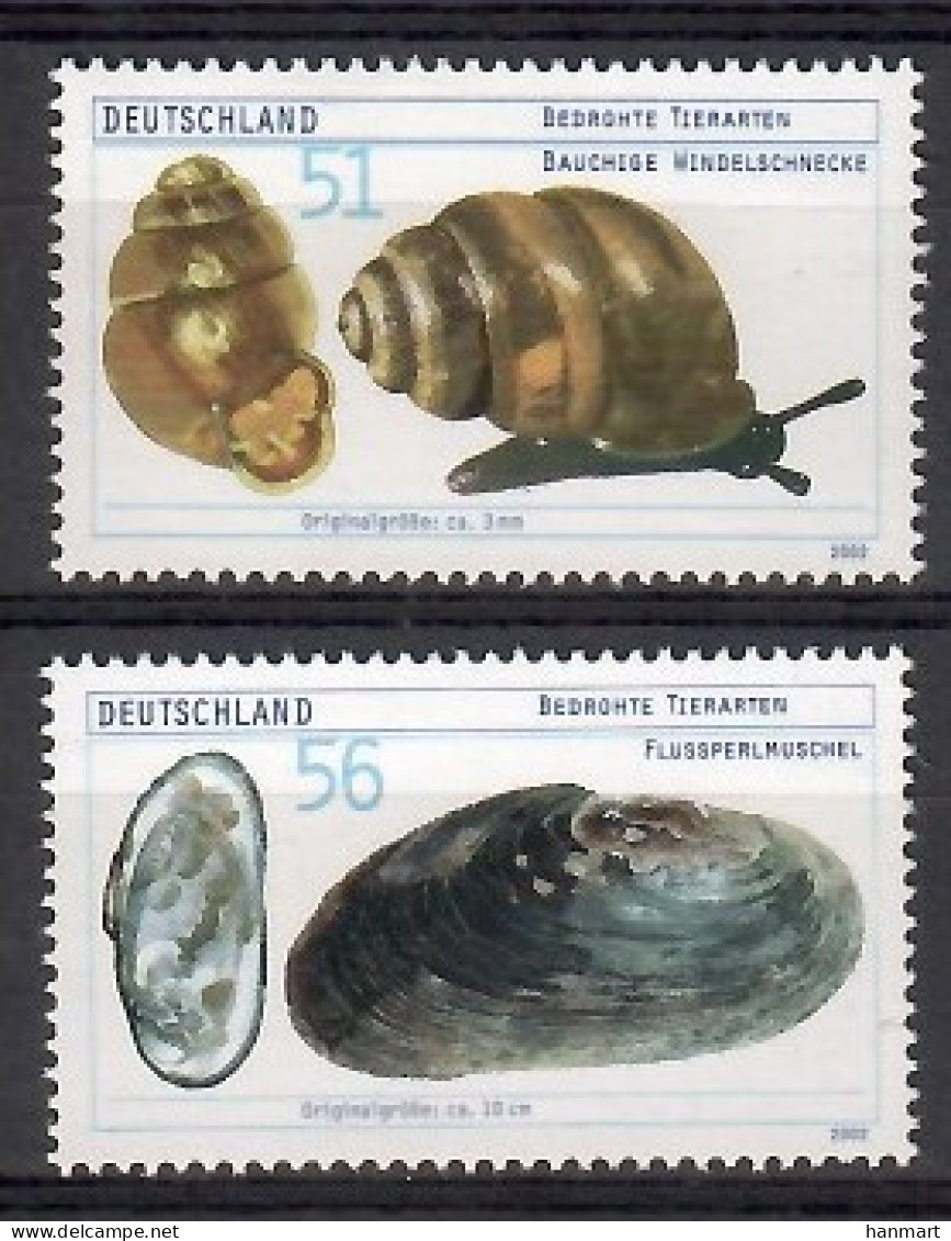 Germany, Federal Republic 2002 Mi 2265-2266 MNH  (ZE5 GRM2265-2266) - Schalentiere