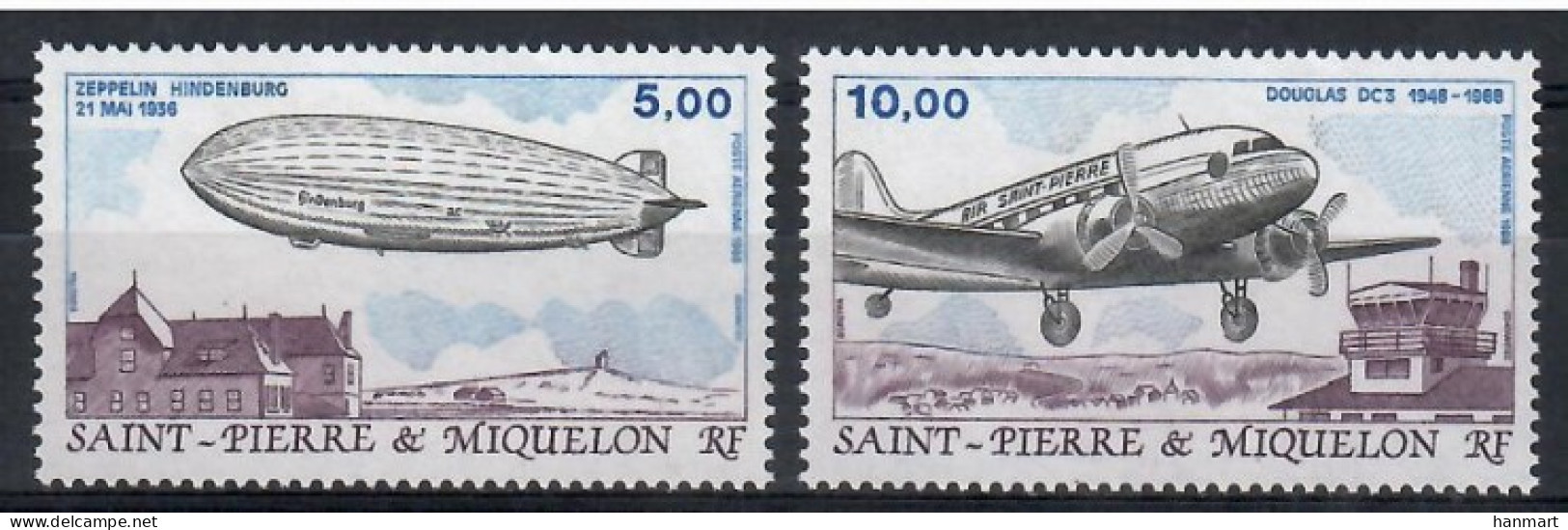 Saint Pierre And Miquelon 1988 Mi 559-560 MNH  (ZS1 SPM559-560) - Luchtballons