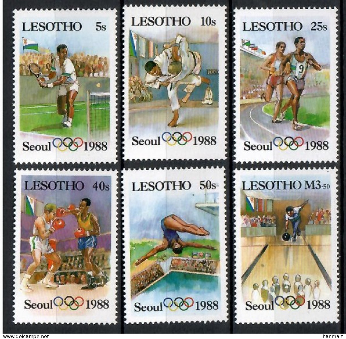 Lesotho 1987 Mi 659-664 MNH  (ZS6 LST659-664) - Athletics
