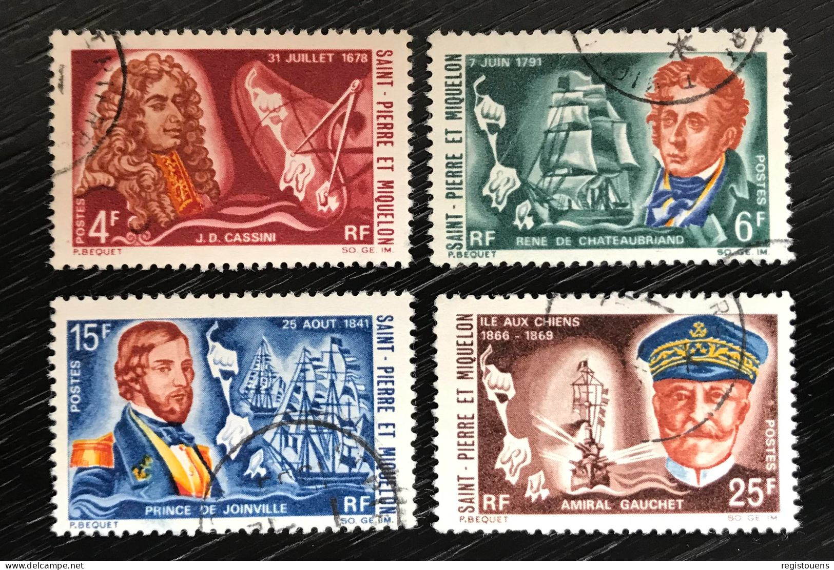 Lot De 4 Timbres Oblitérés Saint Pierre Et Miquelon 1968 Yt N° 380 À 383 - Used Stamps