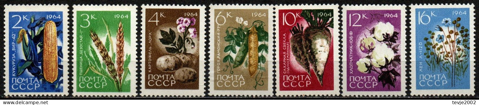 Sowjetunion UdSSR CCCP 1964 - Mi.Nr. 2922 - 2928 A - Postfrisch MNH - Gemüse Vegetables - Groenten