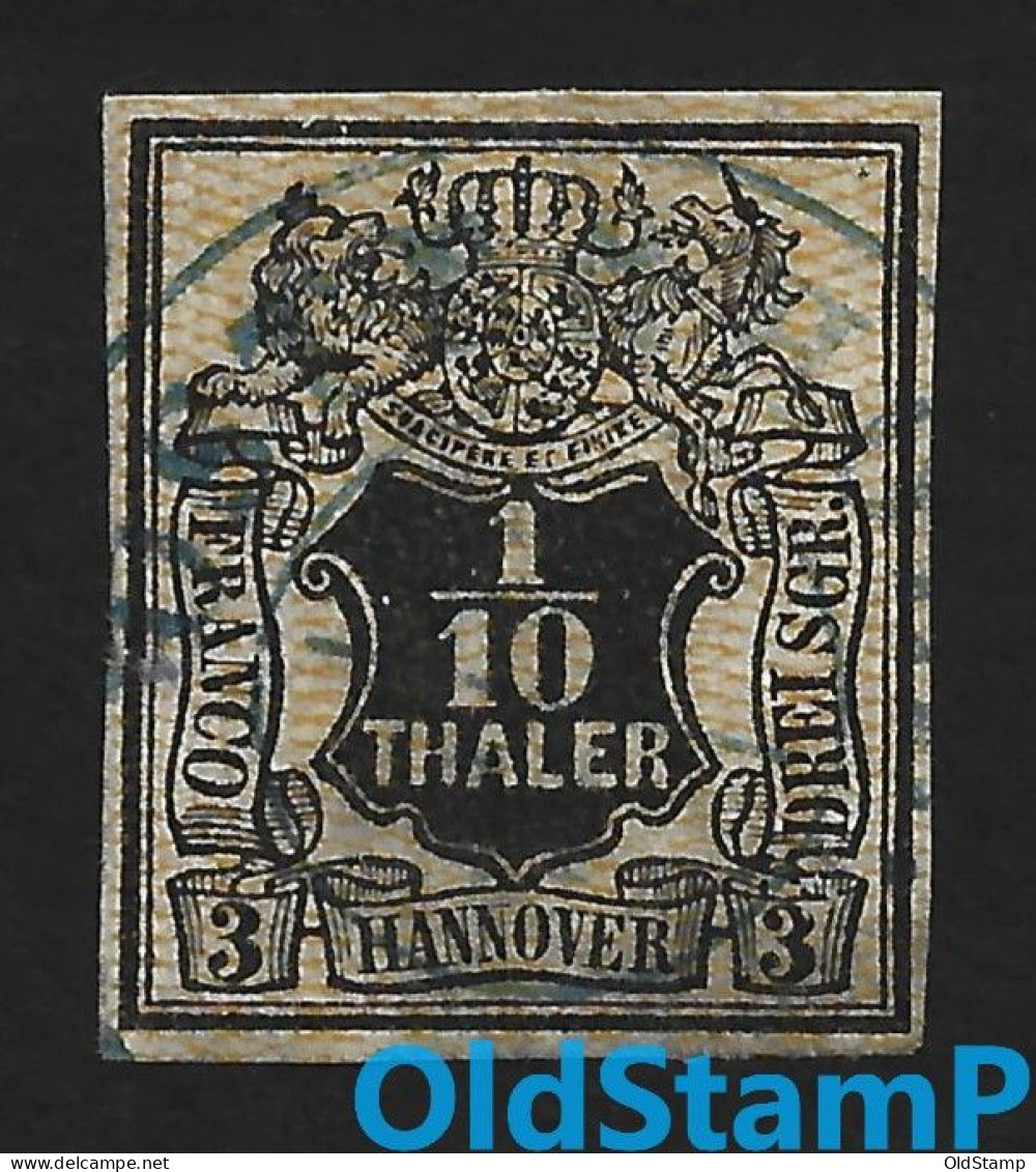 HANNOVER 1855 Mi.# 7 1/10Th / 3Sgr Gestempelt / Allemagne Alemania Altdeutschland Old Germany States - Hannover