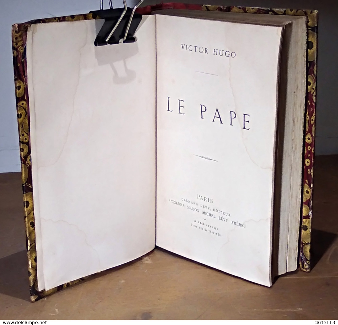 HUGO Victor - LE PAPE - L'ANE - RELIGIONS ET RELIGION - 1801-1900