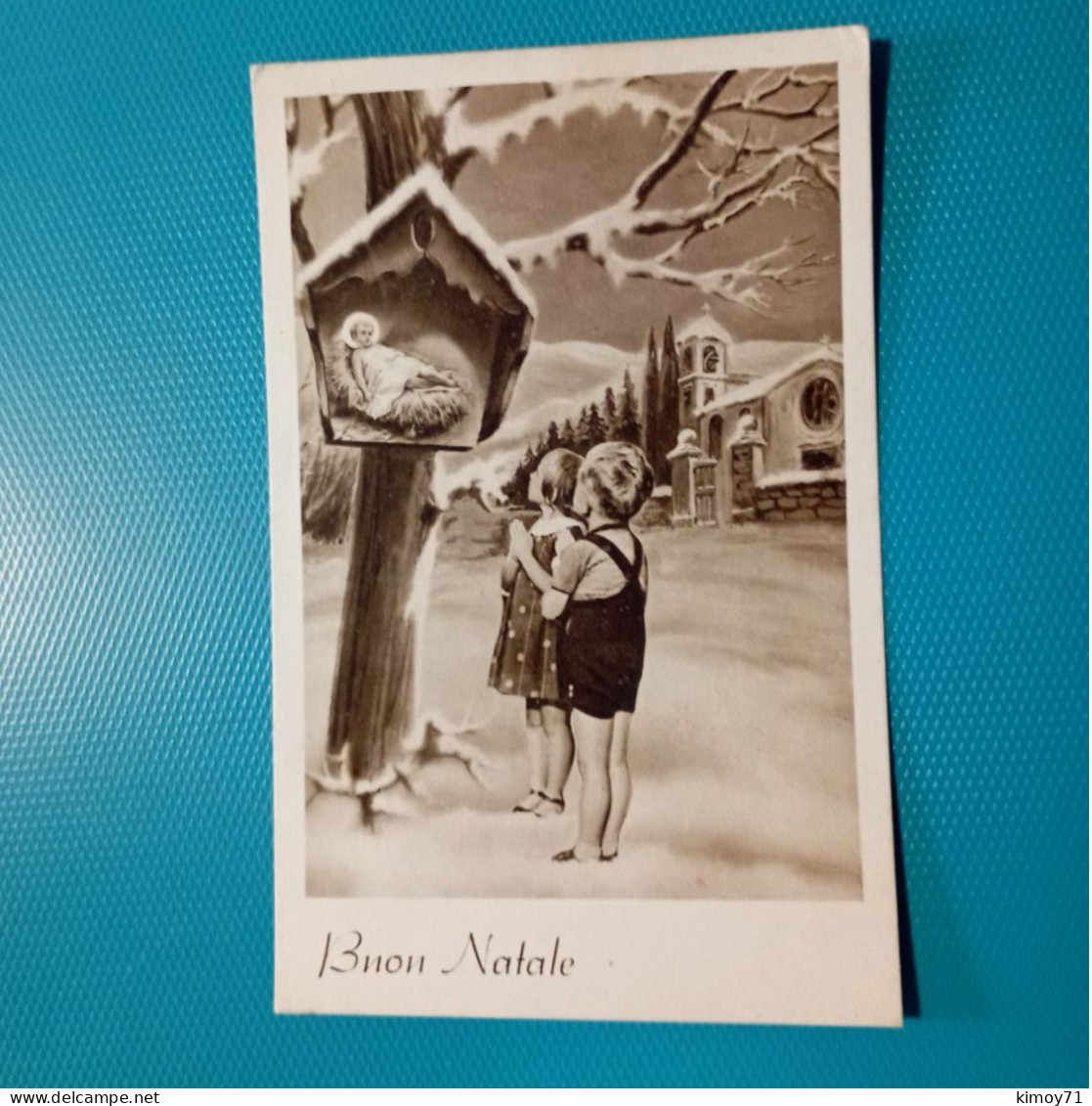 Cartolina Buon Natale. Viaggiata 1940 - Autres & Non Classés