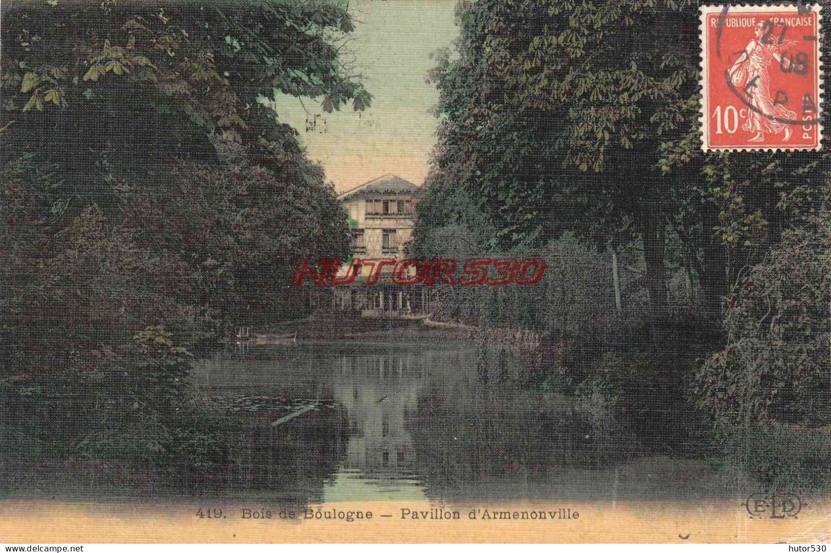 CPA BOIS DE BOULOGNE - PAVILLON D'ARMENONVILLE - Parks, Gärten
