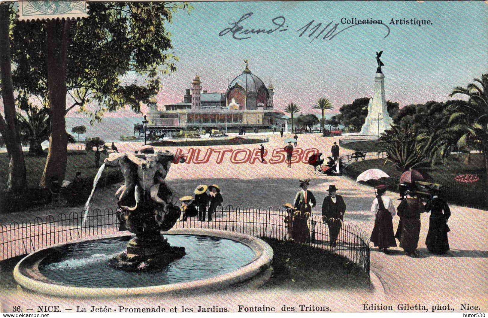 CPA NICE - LA JETEE - FONTAINE DES TRITONS - Loten, Series, Verzamelingen