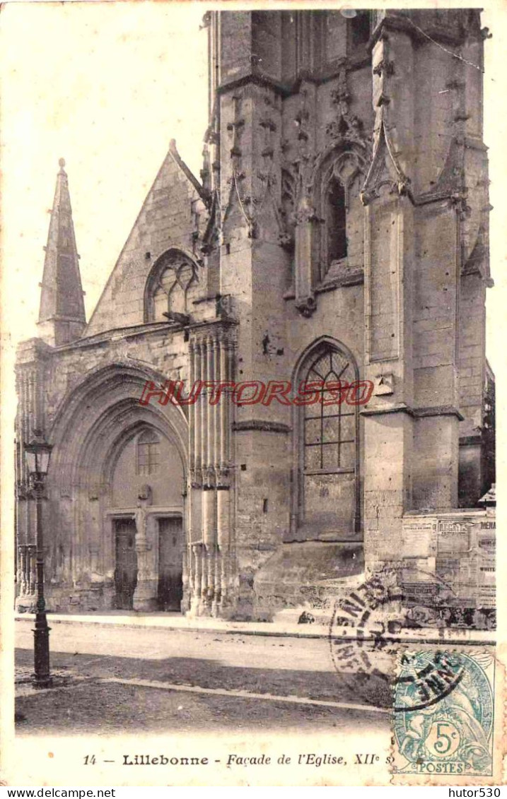 CPA LILLEBONNE - FACADE DE L'EGLISE - Lillebonne