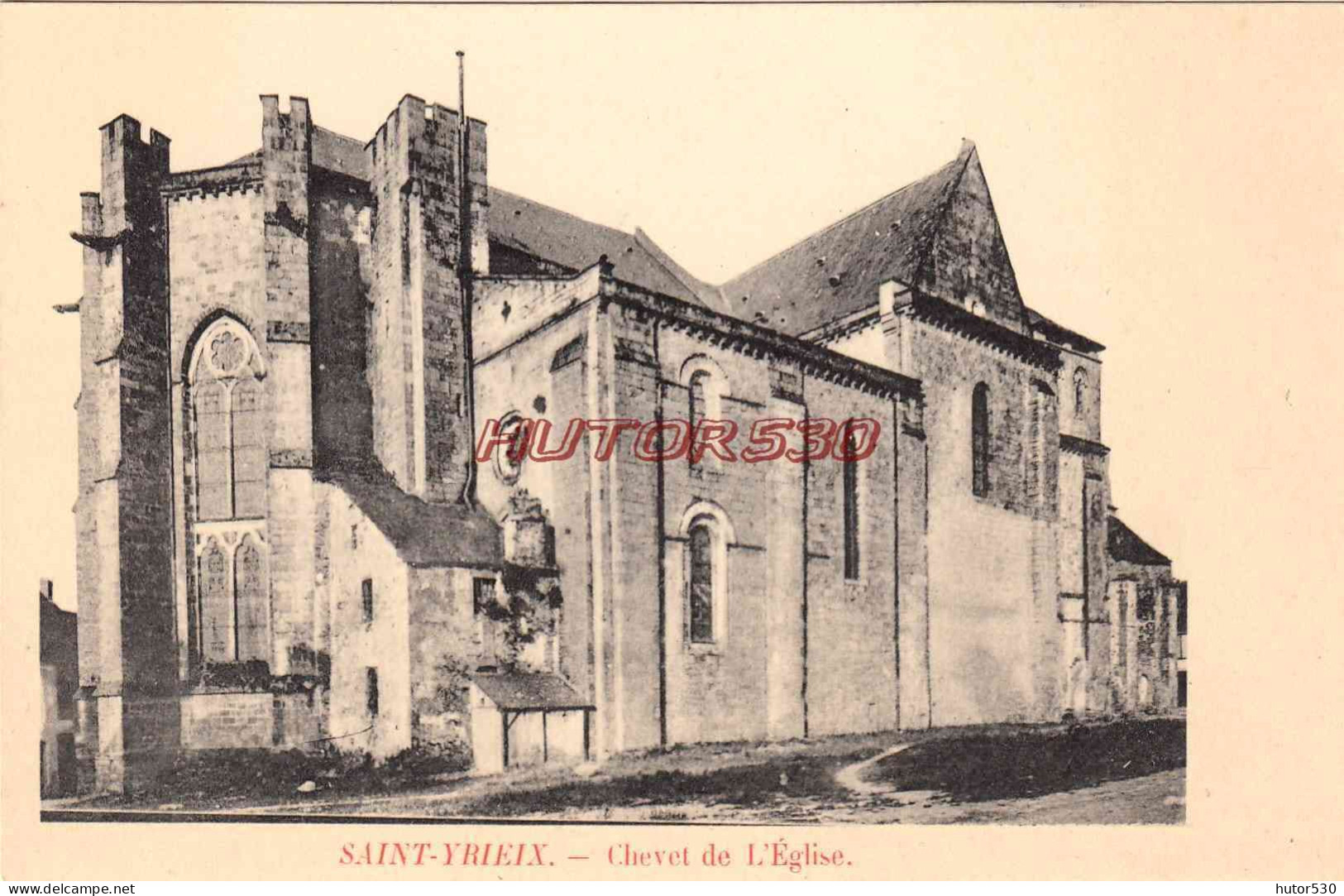 CPA SAINT YRIEIX - CHEVET DE L'EGLISE - Saint Yrieix La Perche