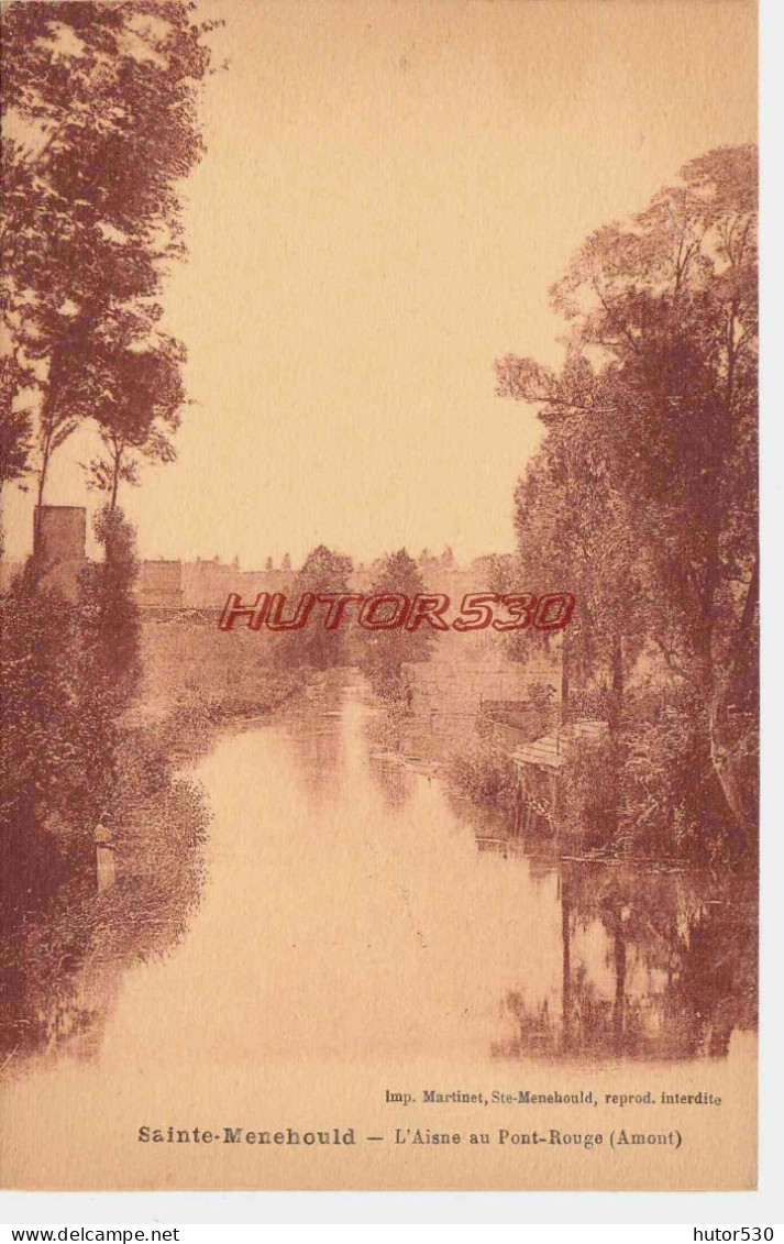 CPA SAINTE MENEHOULD - L'AISNE AU PONT ROUGE - Sainte-Menehould