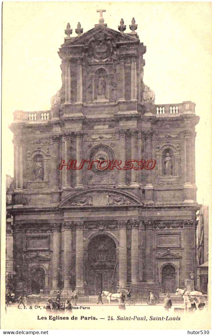 CPA PARIS - EGLISE SAINT PAUL, SAINT LOUIS - Autres Monuments, édifices