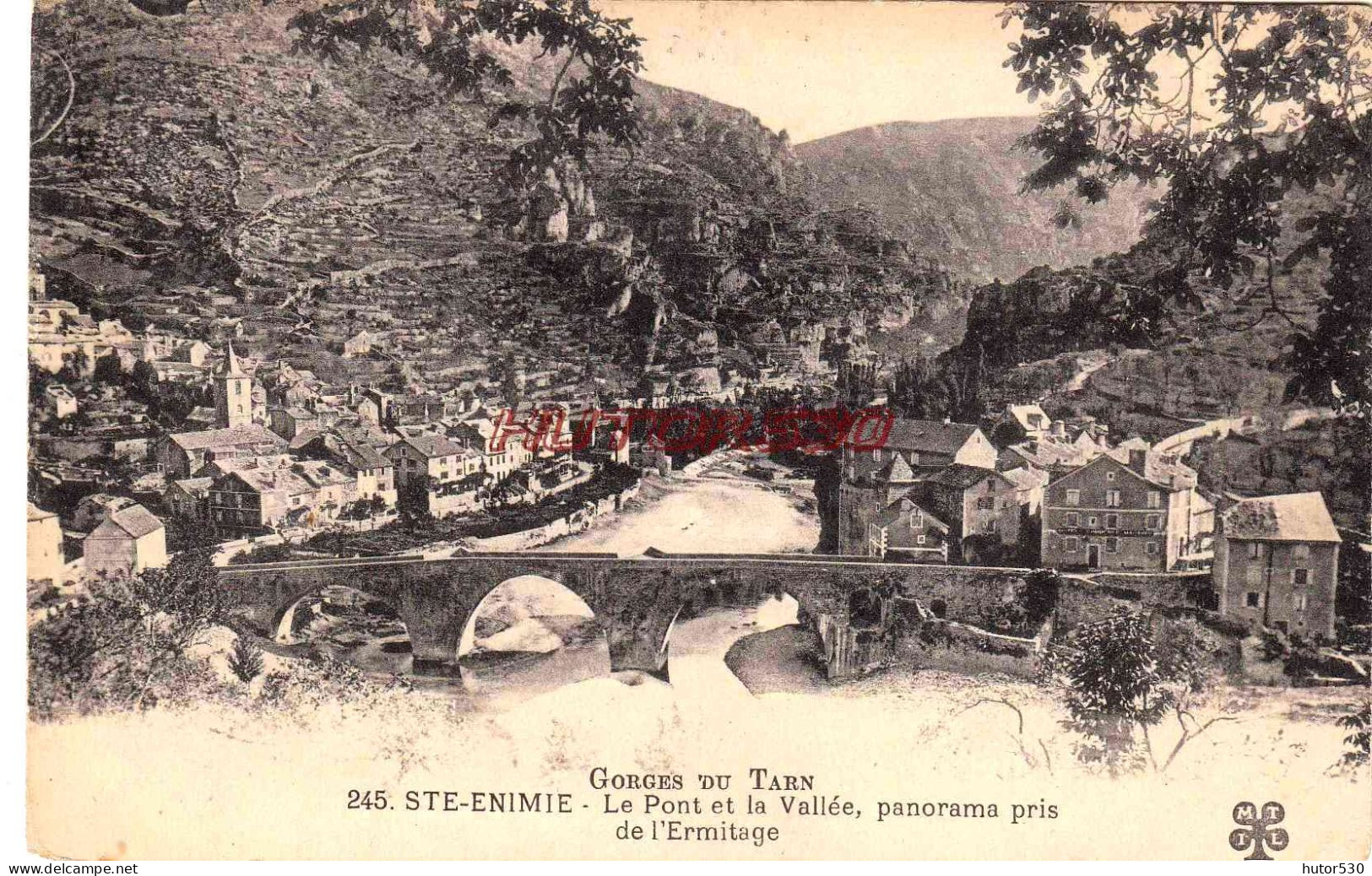 CPA GORGES DU TARN - SAINTE ENIMIE - PANORAMA PRIS DE L'ERMITAGE - Gorges Du Tarn